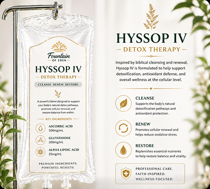 Hyssop IV Detox Therapy card for IV hydration treatment options